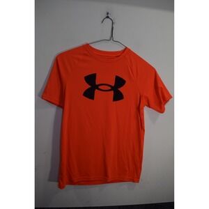 Under Armour HeatGear Loose Neon Safety Orange Athletic T-Shirt YLG